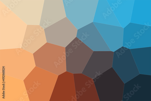Brown and blue low poly rock texture pattern background