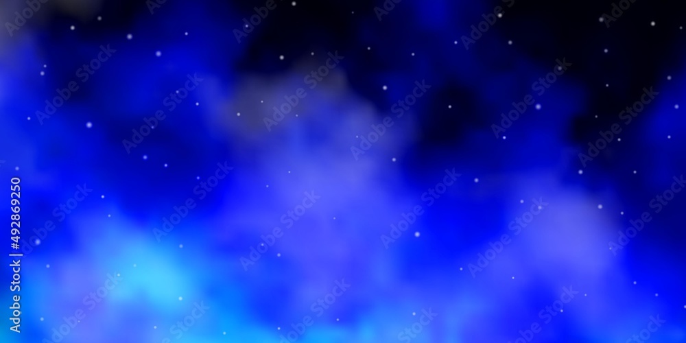 Obraz premium Light BLUE vector layout with bright stars.