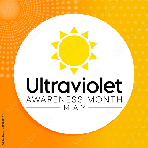 Ultraviolet awareness month observed each year in May, Exposure to UV rays can burn delicate eye tissue and raise the risk of developing cataracts and cancers of the eye. vector illustration