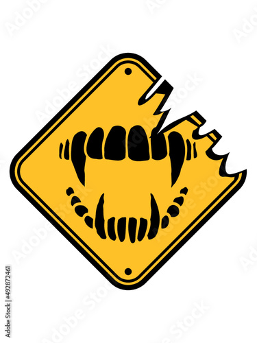 Achtung Vampir Schild 
