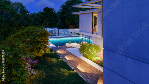 Impressive modern  mansion ...
