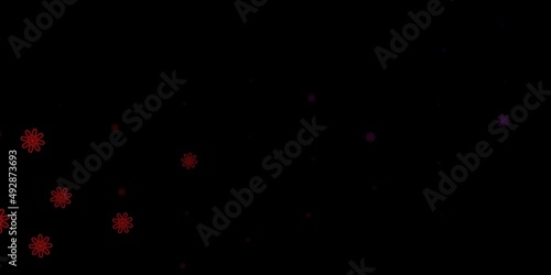 Dark Pink, Yellow vector pattern with abstract shapes.