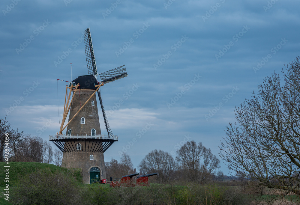 Historical dutch windmill from 1764 named 