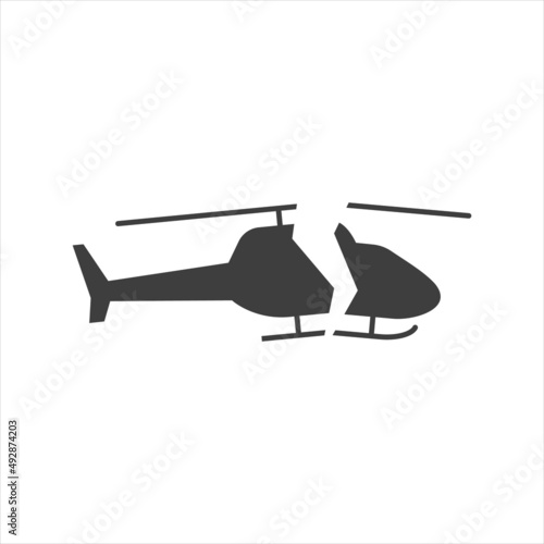 crashed helicopter icon on white background. EPS 10