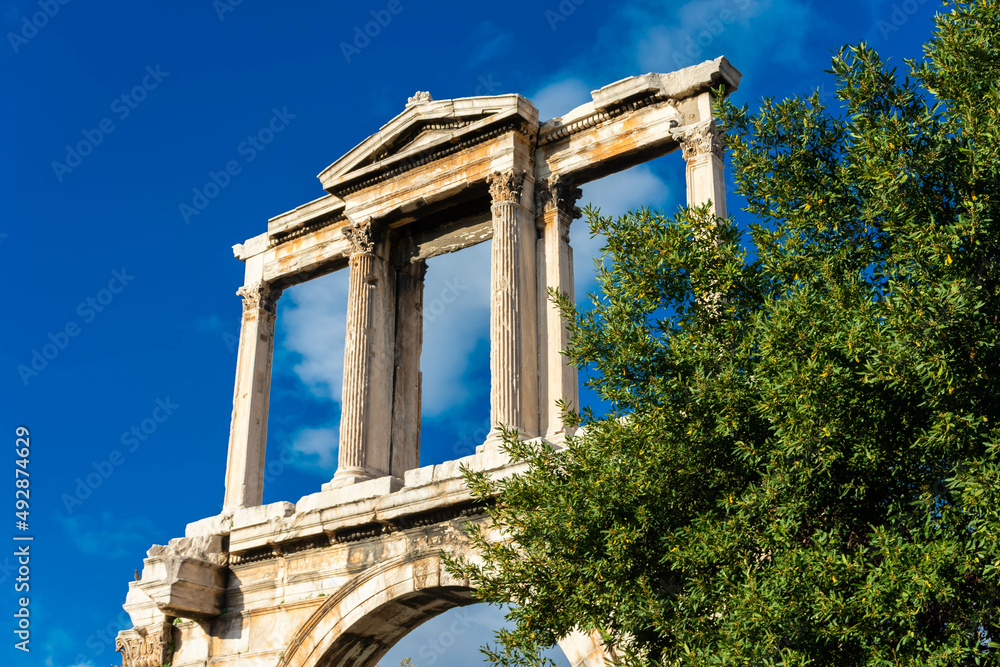 Hadrian Arch in Athens Greece