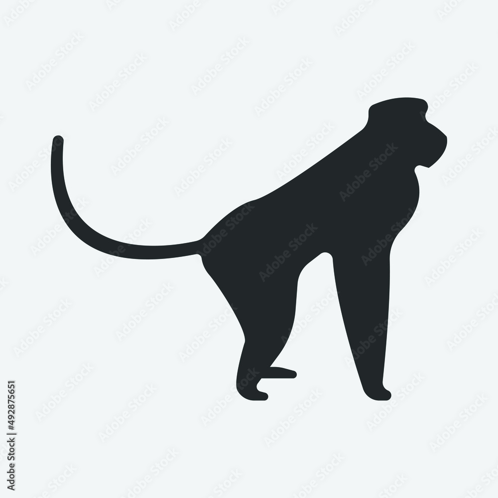 Fototapeta premium ape vector icon illustration sign 