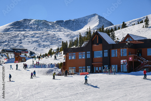 Fototapeta Ski lodge at Breckenridge Ski Resort, Colorado