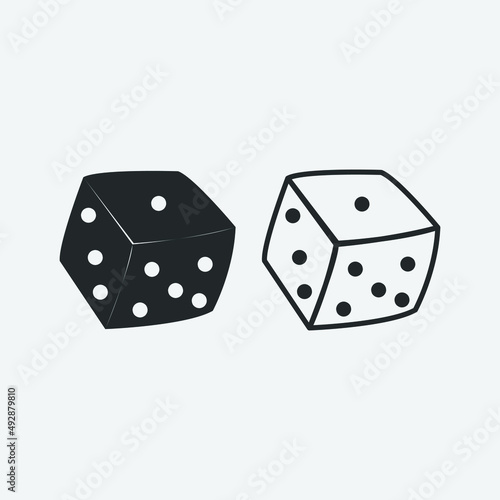dice vector icon illustration sign 