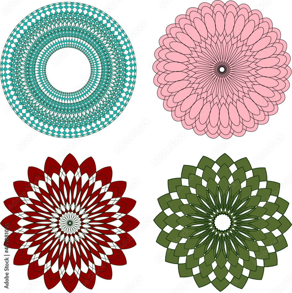Mandala Pattern Flat Illustration Vector Mandala Pattern Flat Illustration Vector