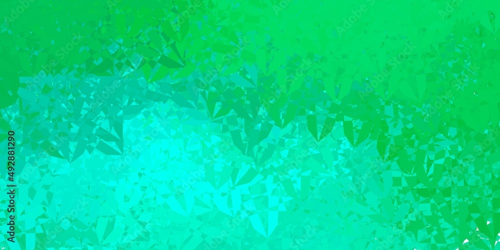 Fototapeta premium Light Green vector backdrop with triangles, lines.