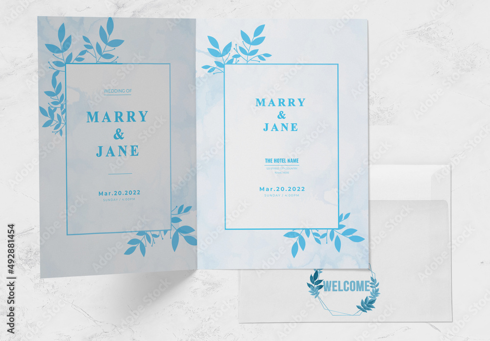 Wedding Invitation Card Design Stock Template Adobe Stock