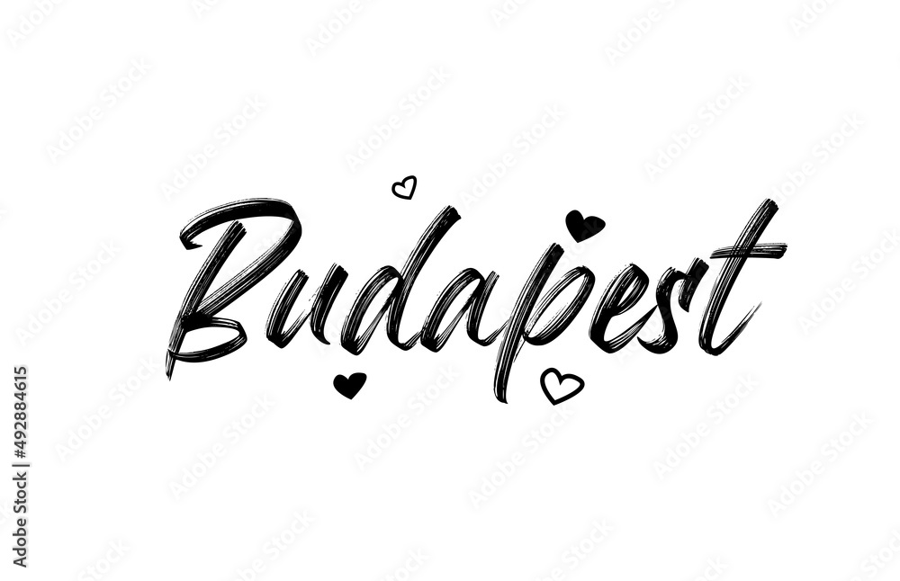 Budapest grunge city typography word text with grunge style. Hand lettering. Modern calligraphy text Budapest grunge city typography word text with grunge style. Hand lettering. Modern calligraphy text