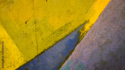 Foto yellow and black painted wall