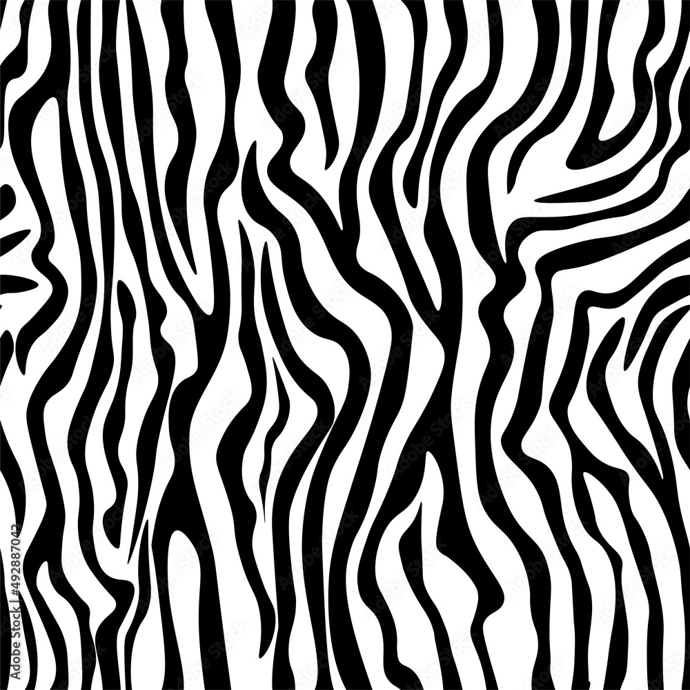 Abstract seamless vector pattern of zebra skin.Abstract print from the skin of wild animals. For print, web, home decor, fashion, surface, graphic design