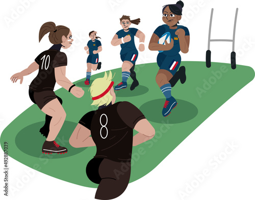équipe de rugby féminin