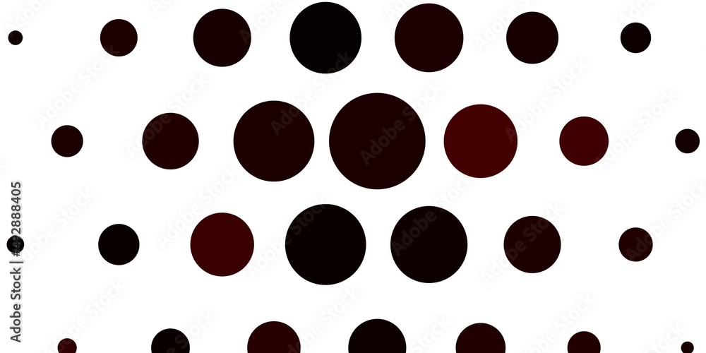 Light Red vector pattern with circles.