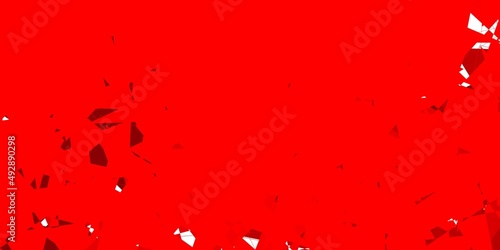 Light Red vector background with polygonal forms.