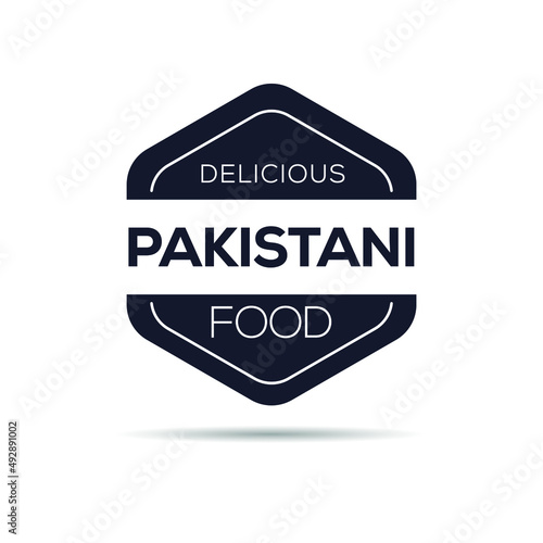 Creative (Pakistani food) logo, sticker, badge, label, vector illustration.