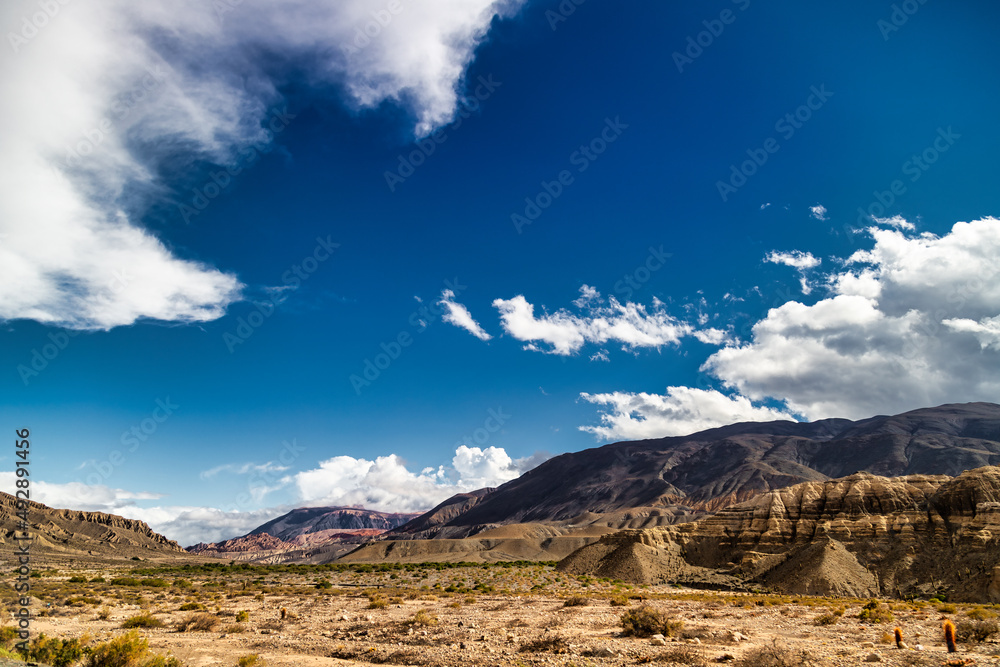 Dry valley in Gobernador Manuel Sola, Salta, Argentina