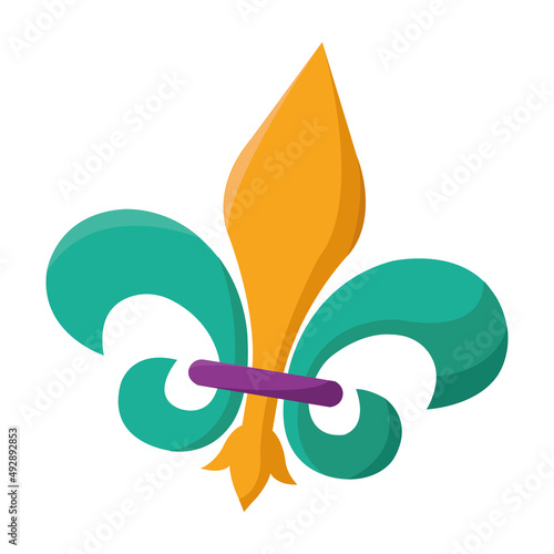Isolated colored fleur de lis symbol Vector