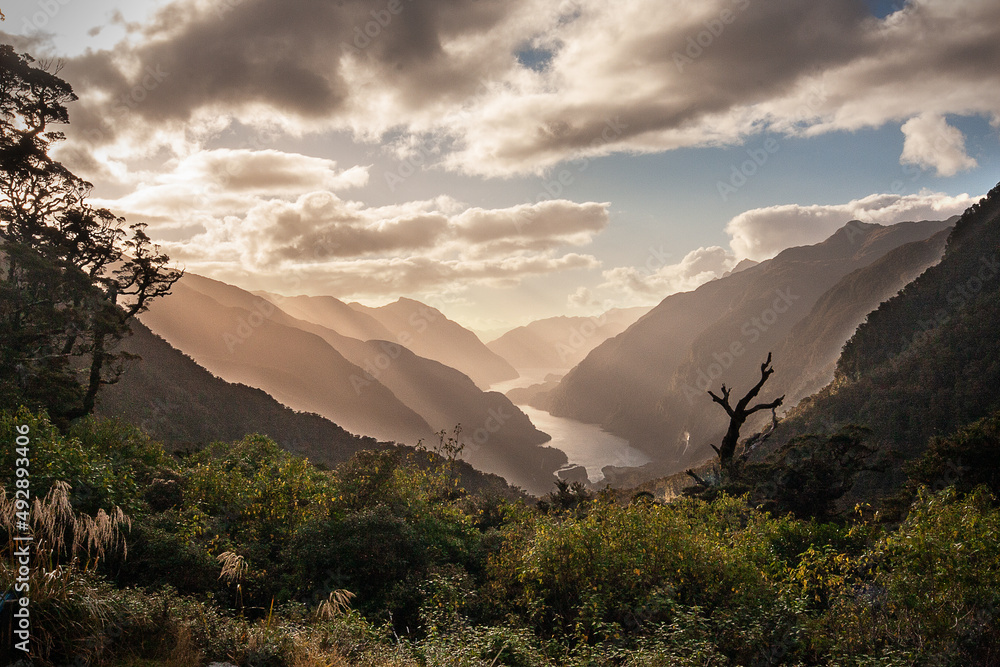 Fototapeta premium sunset in the mountains New Zealand