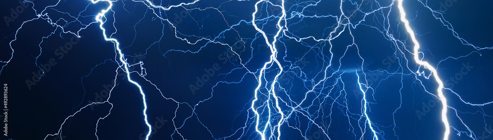 Thunder, lightnings and rain on stormy summer night Thunder, lightnings and rain on stormy summer night