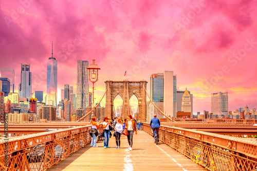 Wall Mural Brooklyn Bridge in New York City, USA