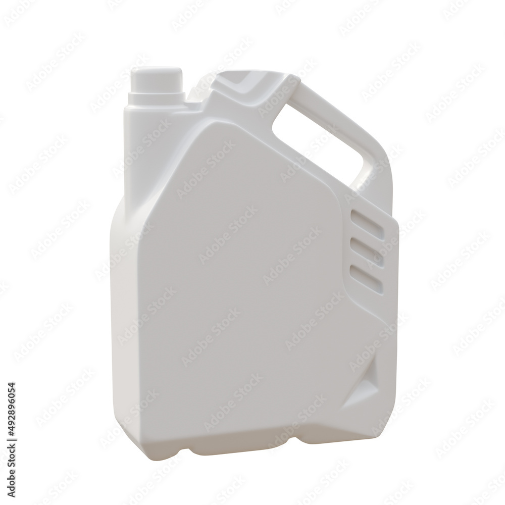 white plastic container or canister for transporting chemicals and cleaning products, mock up isolated on white background white plastic container or canister for transporting chemicals and cleaning products, mock up isolated on white background