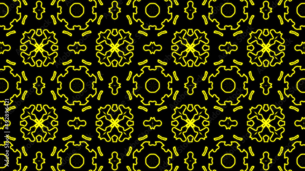 Abstract yellow geometric seamless pattern background. Abstract Stripes Kaleidoscope. Fast Psychedelic Colorful Kaleidoscope VJ background. Disco Abstract Background. Kaleidoscope effect Abstract yellow geometric seamless pattern background. Abstract Stripes Kaleidoscope. Fast Psychedelic Colorful Kaleidoscope VJ background. Disco Abstract Background. Kaleidoscope effect