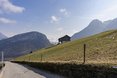 Lucerne-Lake Lucerne Region is looking forward to your visit. Snowy mountains, icy silence and animal tracks – winter away from the ski slopes exudes a special kind of magic. snowshoe trekking on RIgi photo