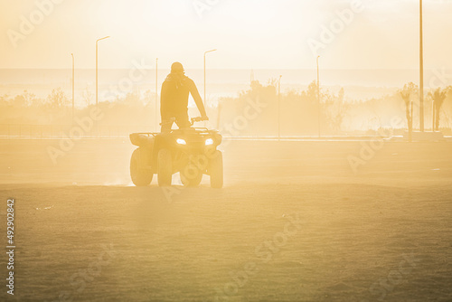 Fototapeta Naklejka Na Ścianę i Meble -  4 wheeling in the desert.