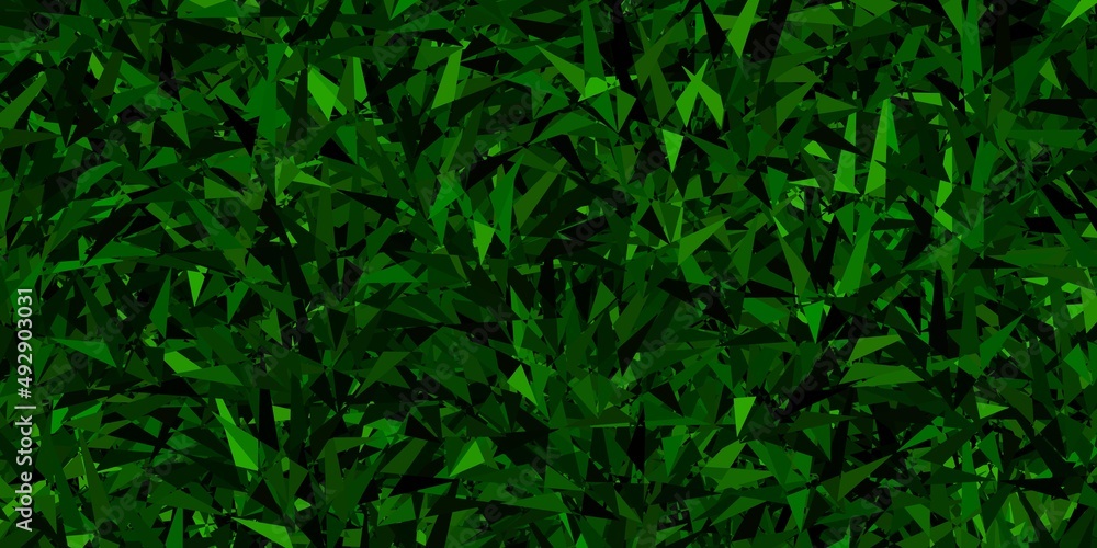 Dark Green vector backdrop with lines, triangles. Dark Green vector backdrop with lines, triangles.