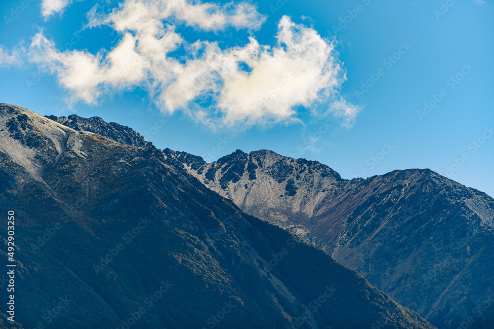 Mountain scenery in New Zealand
