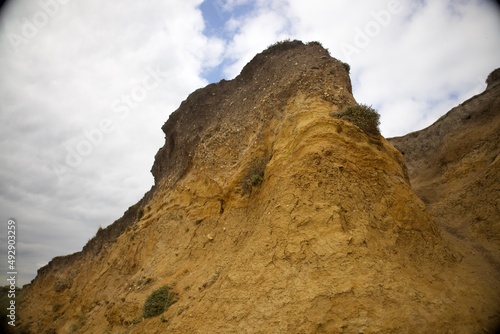 cliff with clouds