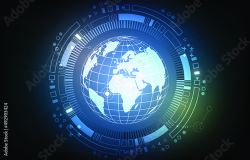 Global Abstract technology display vector background