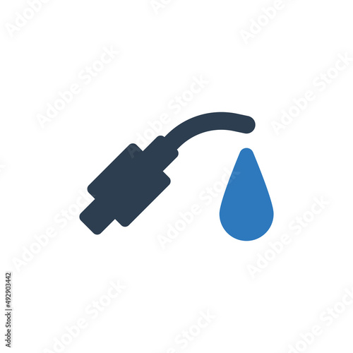 petrol pump icon - Filling station icon - oil nozzle