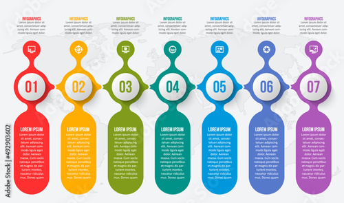 Abstract 3D Paper Infographics. Business template .Vector illustration