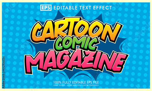 Comic cartoon editable text effect
