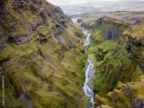 Fjaðrárgljúfur canyon in Iceland photo