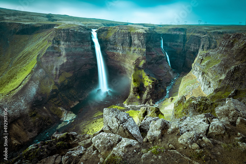 Haifoss waterfall in Iceland.