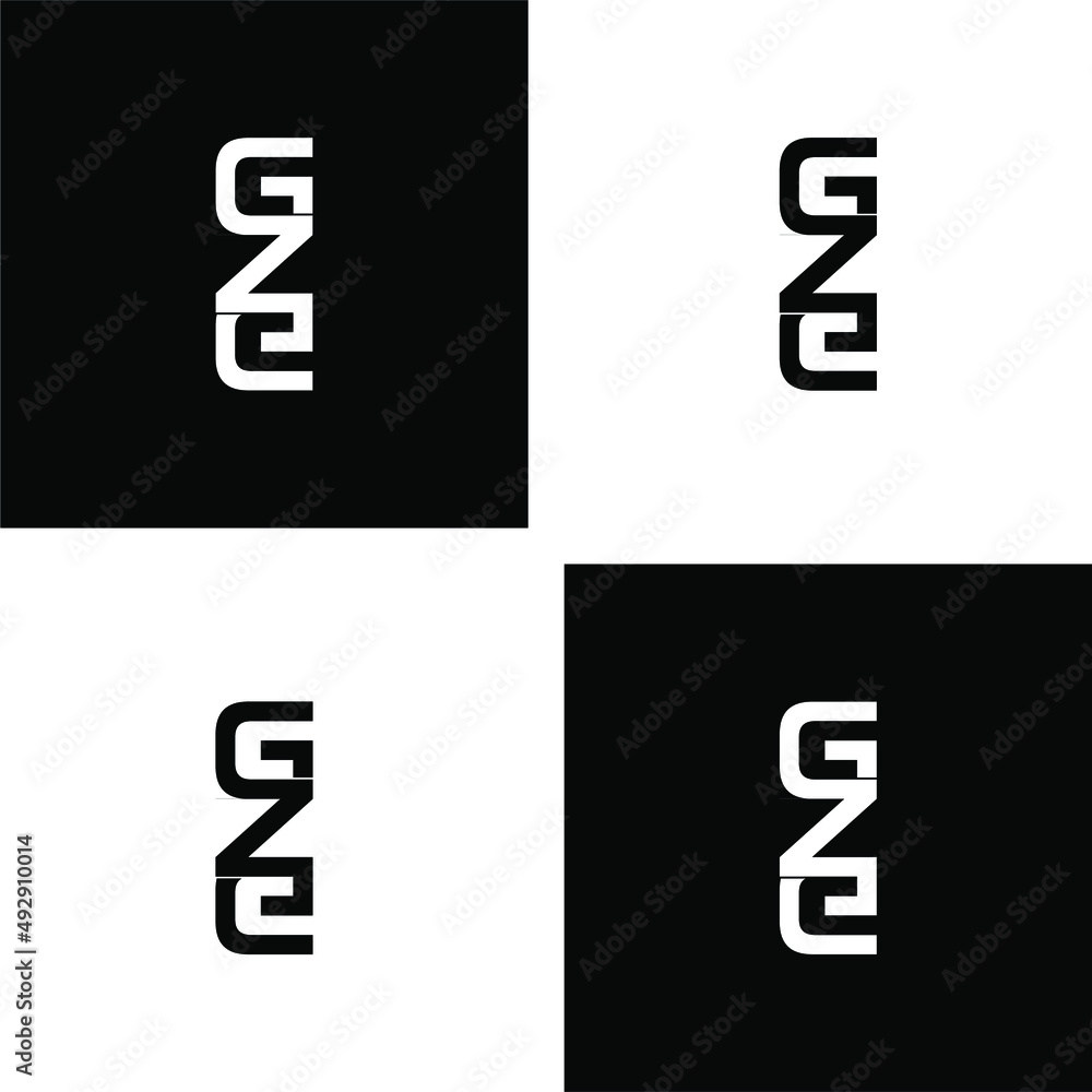 gze letter original monogram logo design set gze letter original monogram logo design set