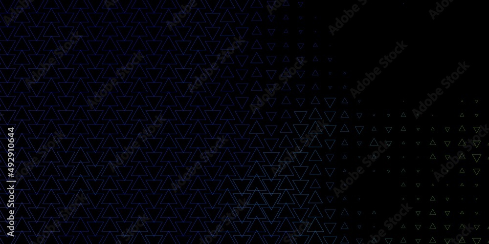 Dark Blue, Green vector template with crystals, triangles. Dark Blue, Green vector template with crystals, triangles.