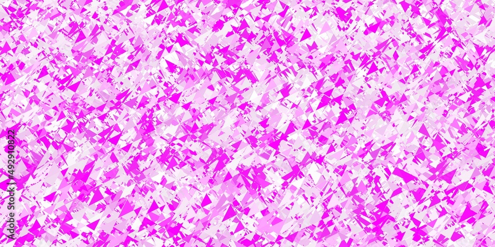Light pink vector texture with random triangles.