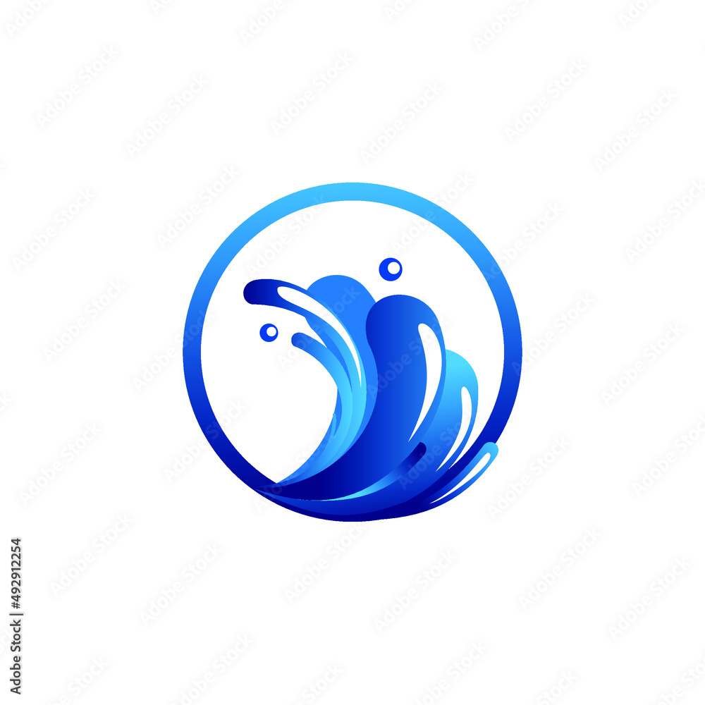Obraz premium Splash water vector suitable for logo or symbol your companybusiness