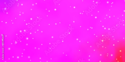 Wallpaper Mural Light Purple, Pink vector template with neon stars. Torontodigital.ca