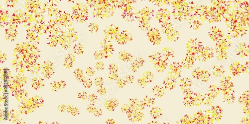 Light green, yellow vector template with ice snowflakes.