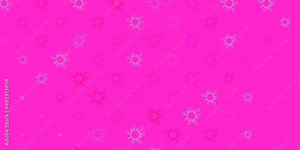 Light pink vector texture with disease symbols. Light pink vector texture with disease symbols.