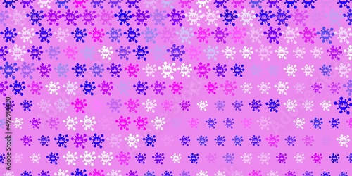 Light Purple, Pink vector texture with disease symbols.