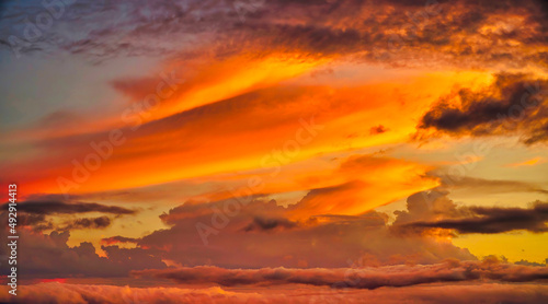 Orange sunrise in Australia