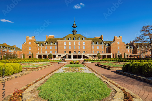 Sunny exteior view of the Student Union of Oklahoma State University